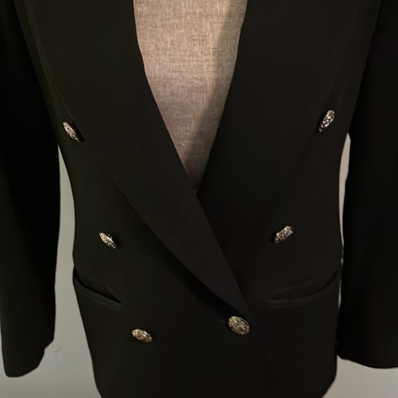 Vintage Stephanie Andrew’s Wool Double Breasted Oversized Tapered Blazer Size 6p - Picture 2 of 7